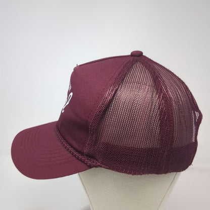 C.C Trucker Hat Red One Size Support Your Local Farmers Market Rope Mesh Back