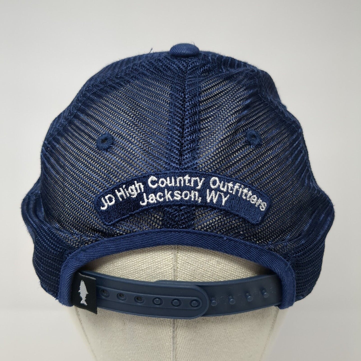 JD High Country Outfitters Jackson WY Snapback Trucker Hat Blue OS Mesh Back