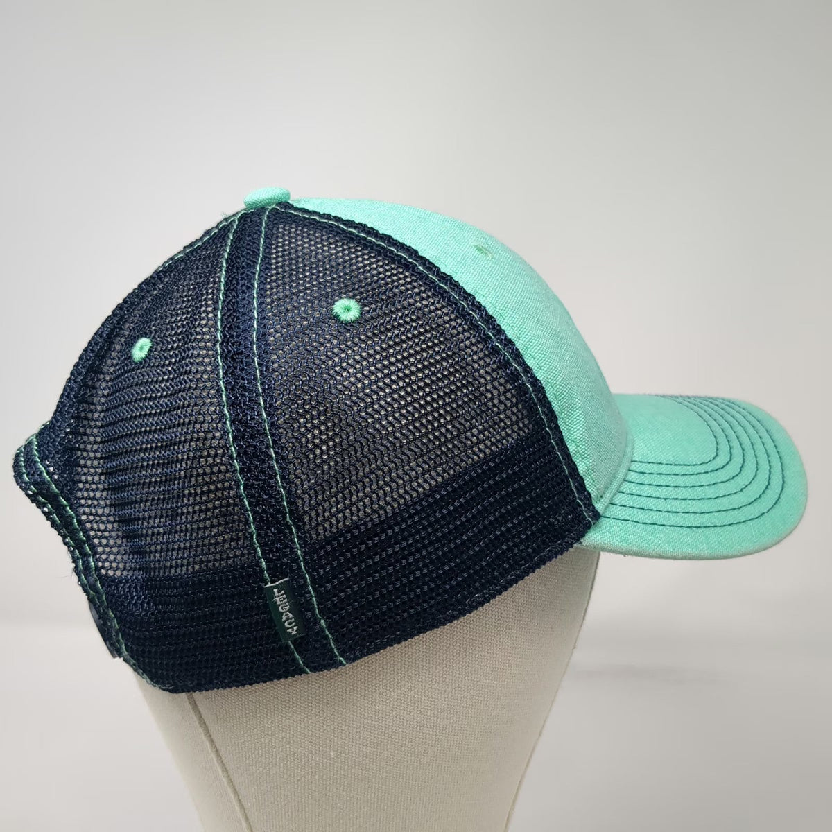 Legacy Trucker Hat Blue One Size Crab Embroidery Mesh Back Snapback Curved Brim