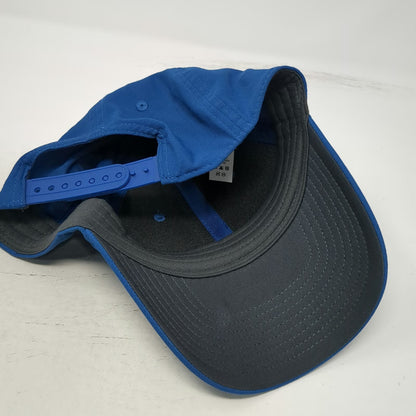 Nike Snapback Blue M Hat Dri-Fit Polyester Curved Brim Gray Undervisor Swoosh