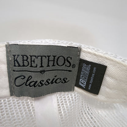KBETHOS Trucker Hat White One Size Snapback Mesh Sand Jamm Wildwood NJ Graphic
