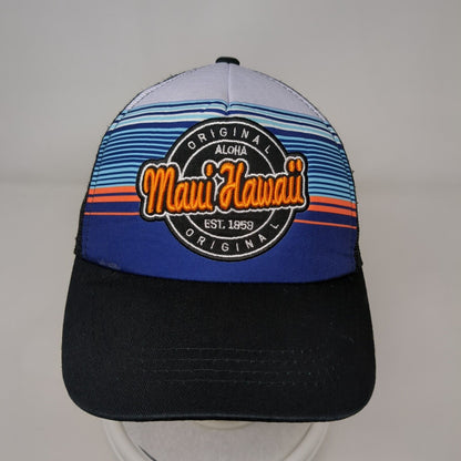 Maui Hawaii Aloha Snapback Trucker Hat Multi One Size Striped Mesh Back