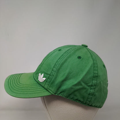 Adidas Trefoil Slideback Hat Green OSFA Embroidered Adjustable 6 Panel