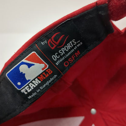 OC Sports Los Angeles Angels Baseball Cap Red One Size Strapback MLB Logo Hat