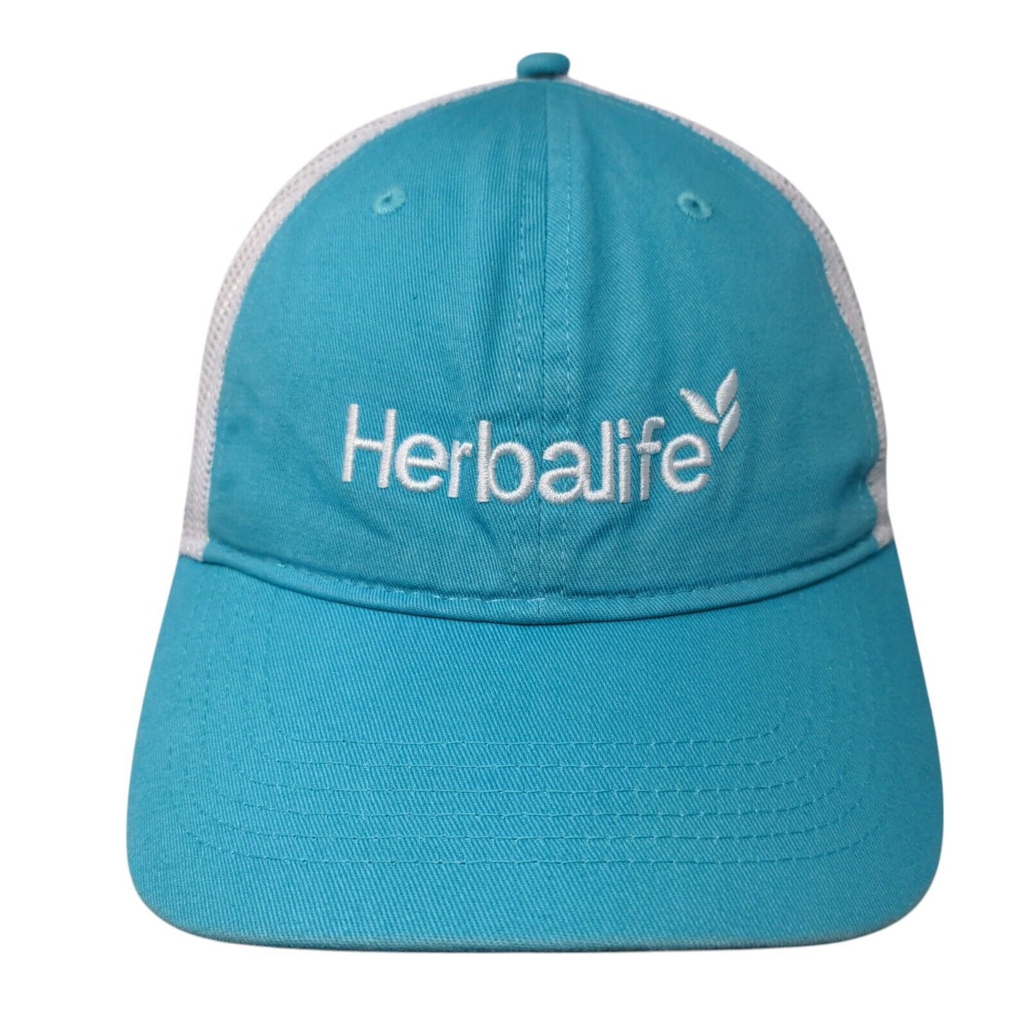 Herbalife Strapback Trucker Hat Blue OSFA Adjustable Embroidered Mesh Back