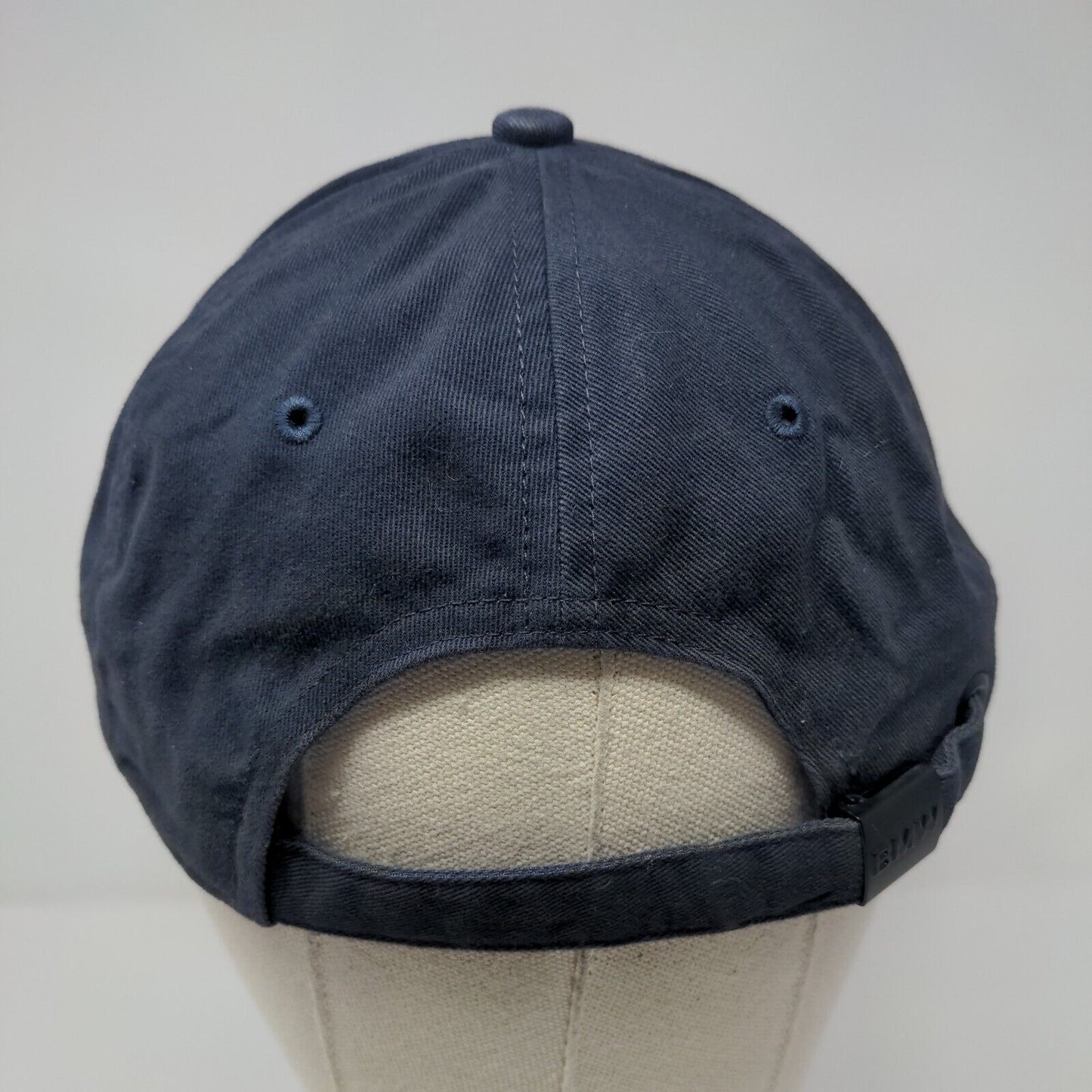 BMW Slideback Hat Blue OSFA Adjustable Embroidered Vented Holes 6 Panel Cotton