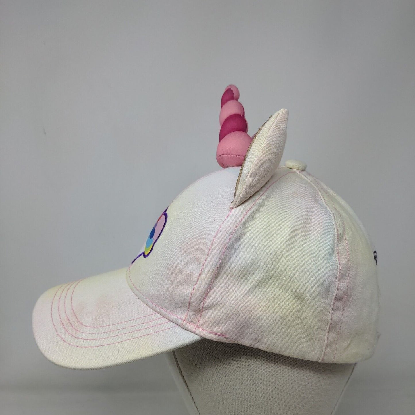 Inside Out Rainbow Unicorn Horn W/ Ears Adult Slideback Hat Multi OS Disney Park