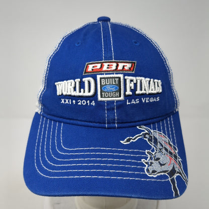 PBR World Finals Strapback Trucker Hat Blue One Size Mesh Back Ford