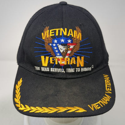 Kys Design Cap Vietnam Veteran Baseball Cap Black One Size Eagle Gold Leaf Hat