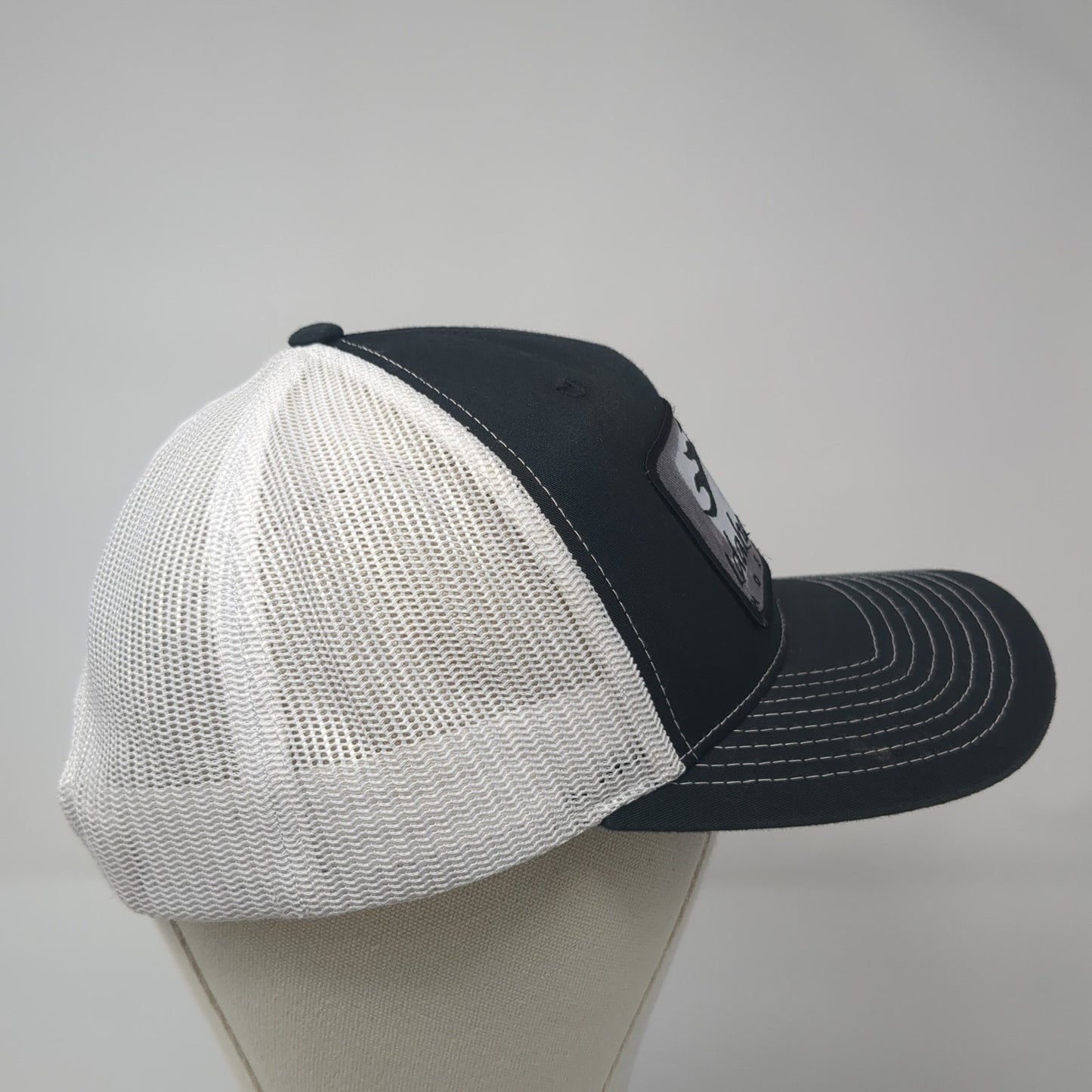 Idaho Equine Hospital Snapback Trucker Hat Black One Size Mesh Back