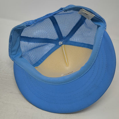 Ad Wear Trucker Hat Blue OS Pom-Pom Daniels Small Engine Repair Nampa ID Vintage