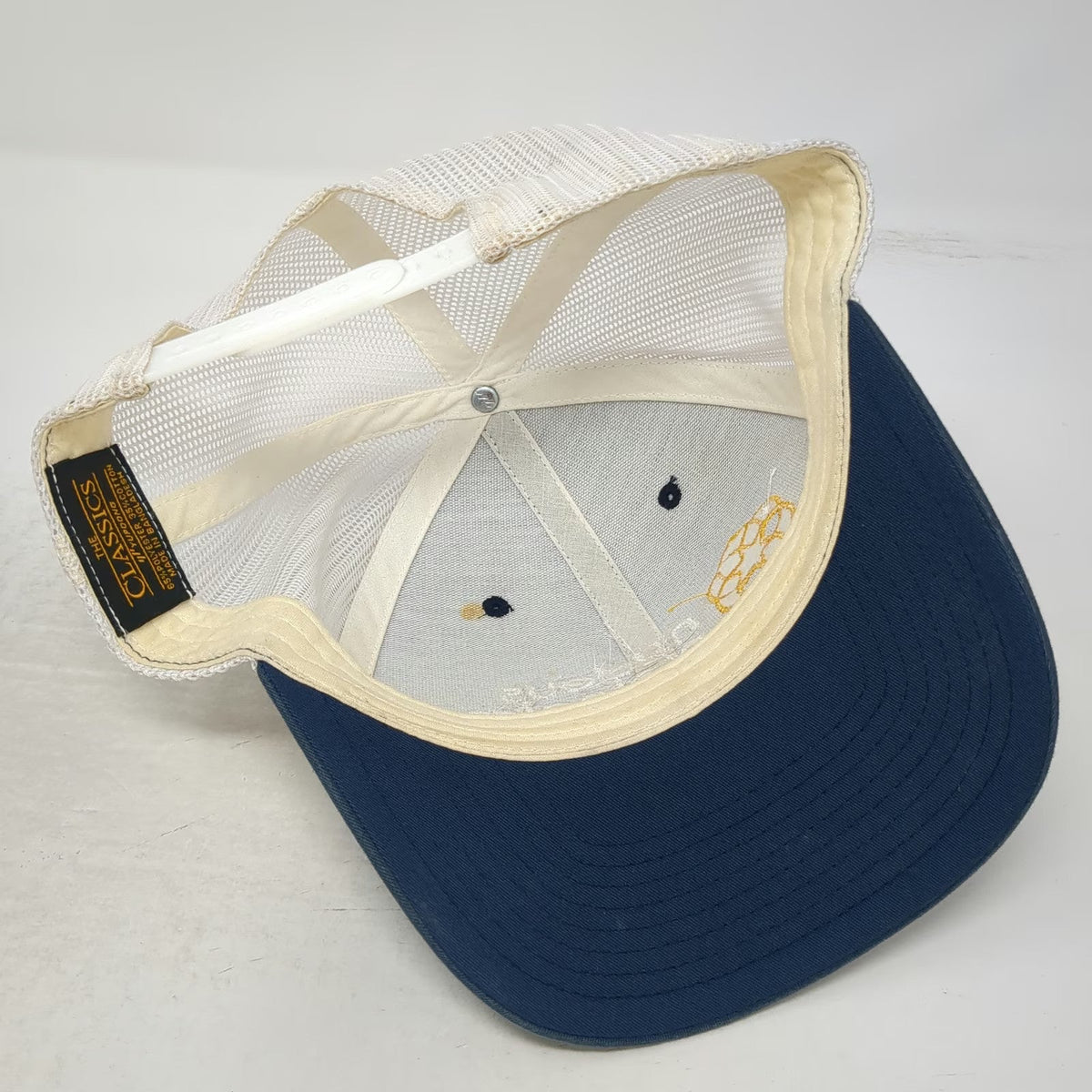 Yupoong Trucker Hat Blue White Yellow One Size Nucleus Biologics Snapback Mesh