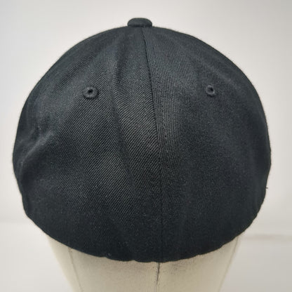 Branded Bills Fitted Hat Black XL Legacy Outdoors Leather Patch Flexfit Curved