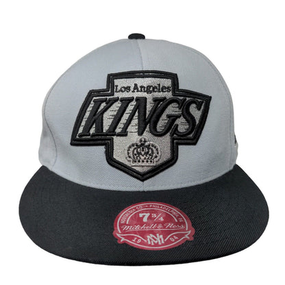 Mitchell & Ness Men's Fitted Hat Gray 7 3/4 Embroidered NHL Los Angeles Kings