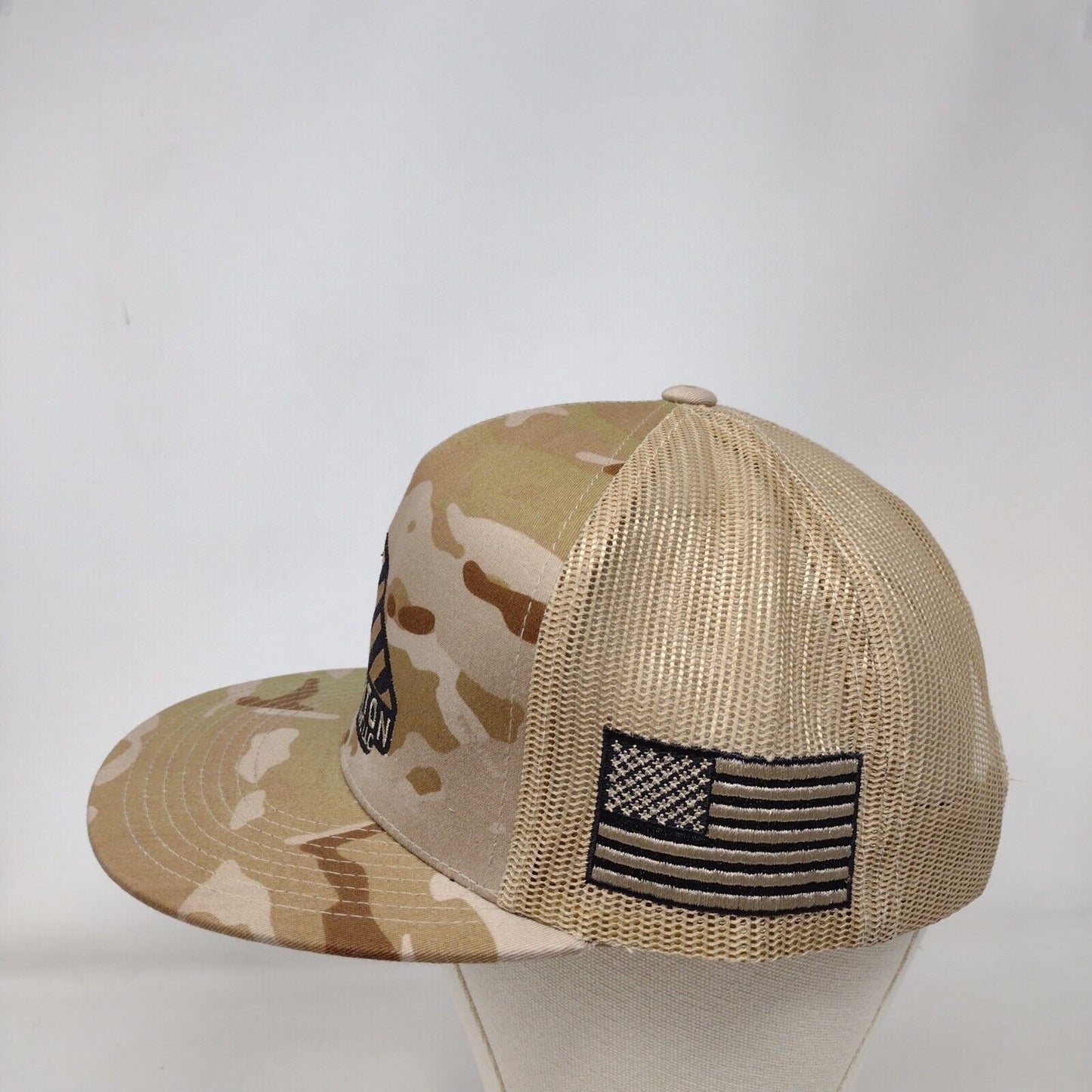 Creighton Contracting LLC Snapback Trucker Hat Camouflage OS Patriotic Yupoong