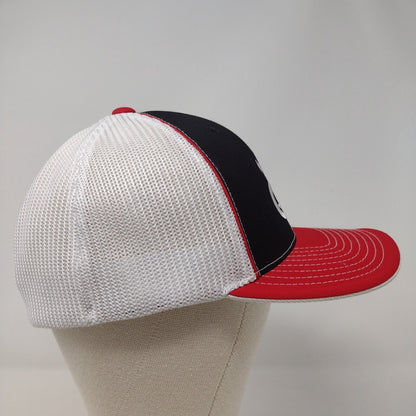 Boise N Fitted Mesh Back Trucker Hat Multi 7 3/8-8 Flexfit Colorblock
