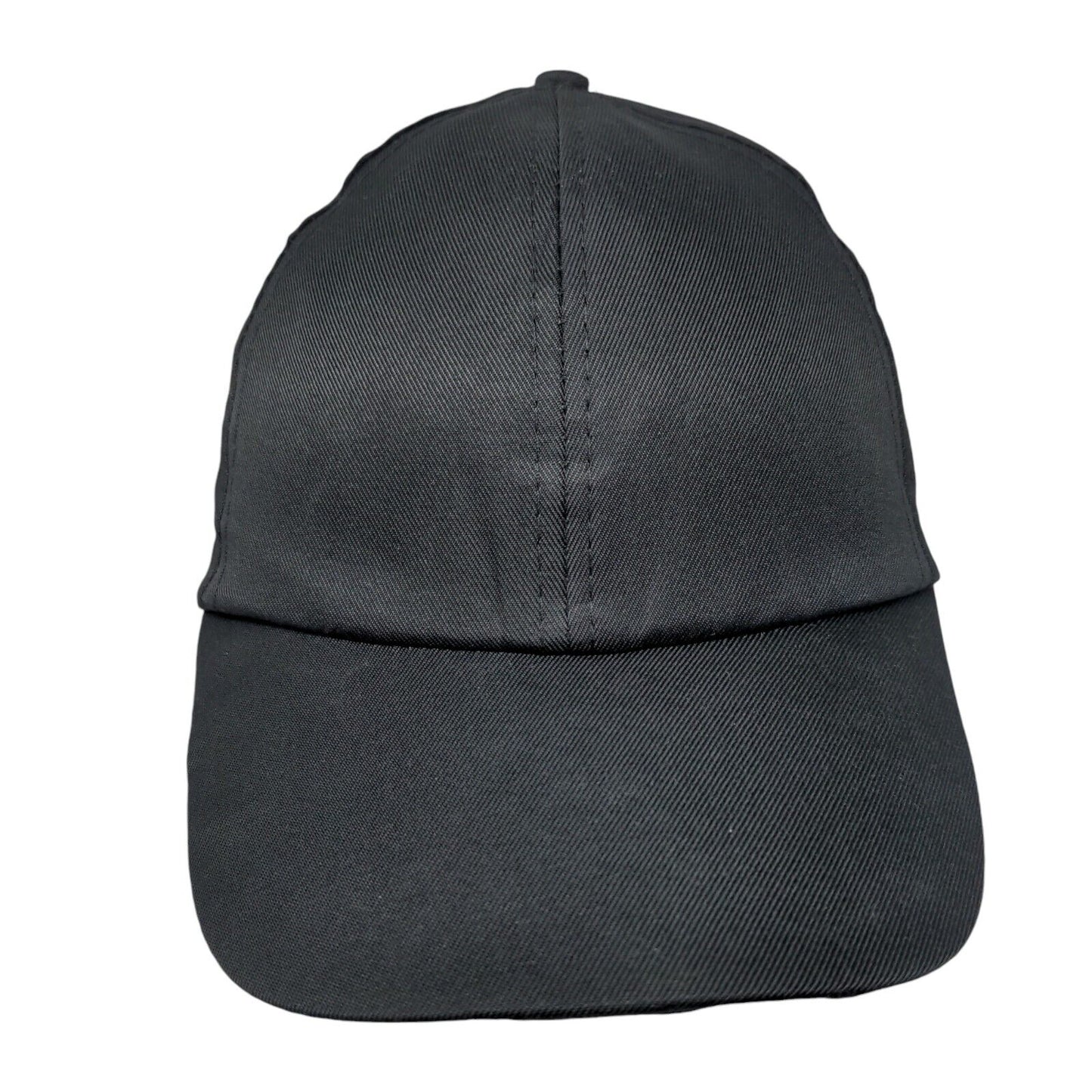 Unbranded Snapback Hat Black One Size Adjustable Vented Holes 6 Panel Blank