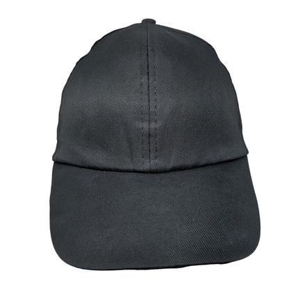 Unbranded Snapback Hat Black One Size Adjustable Vented Holes 6 Panel Blank