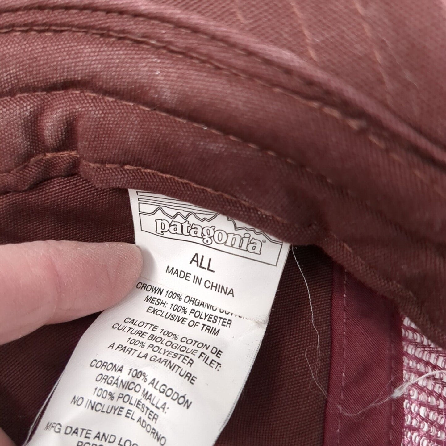 Patagonia California Bear Snapback Trucker Hat Red OS Adjustable Mesh Back