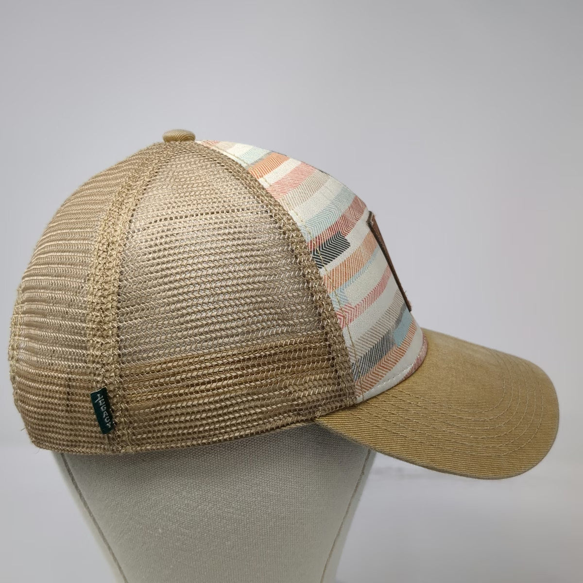 Legacy Trucker Hat Beige Chat 'N' Chill Exuma Bahamas Palm Tree OSFM Snapback