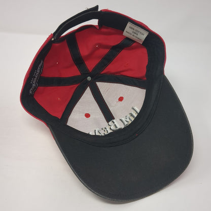 Jim Beam Racing Strapback Hat Red One Size Adjustable Embroidered
