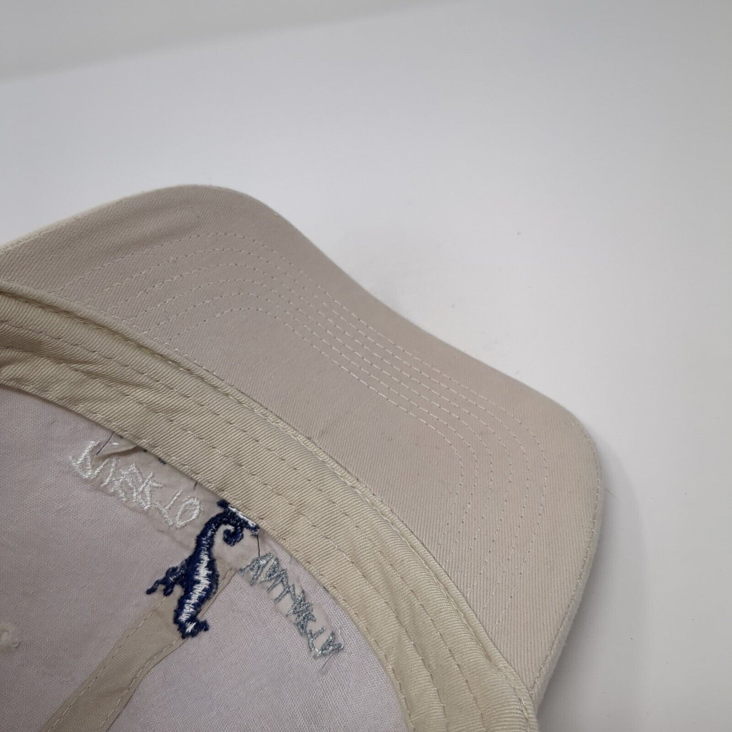 Puerto Vallarta Strapback Hat Tan One Size Adjustable Embroidered