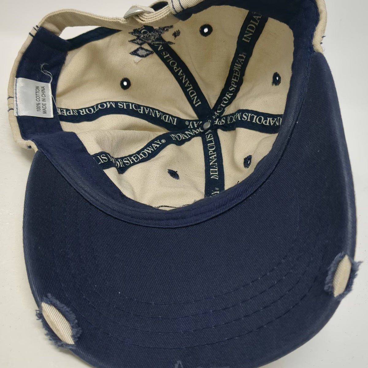 Baseball Cap Beige Blue One Size GP 09 MotoGP Centennial IMS Motor Speedway Hat