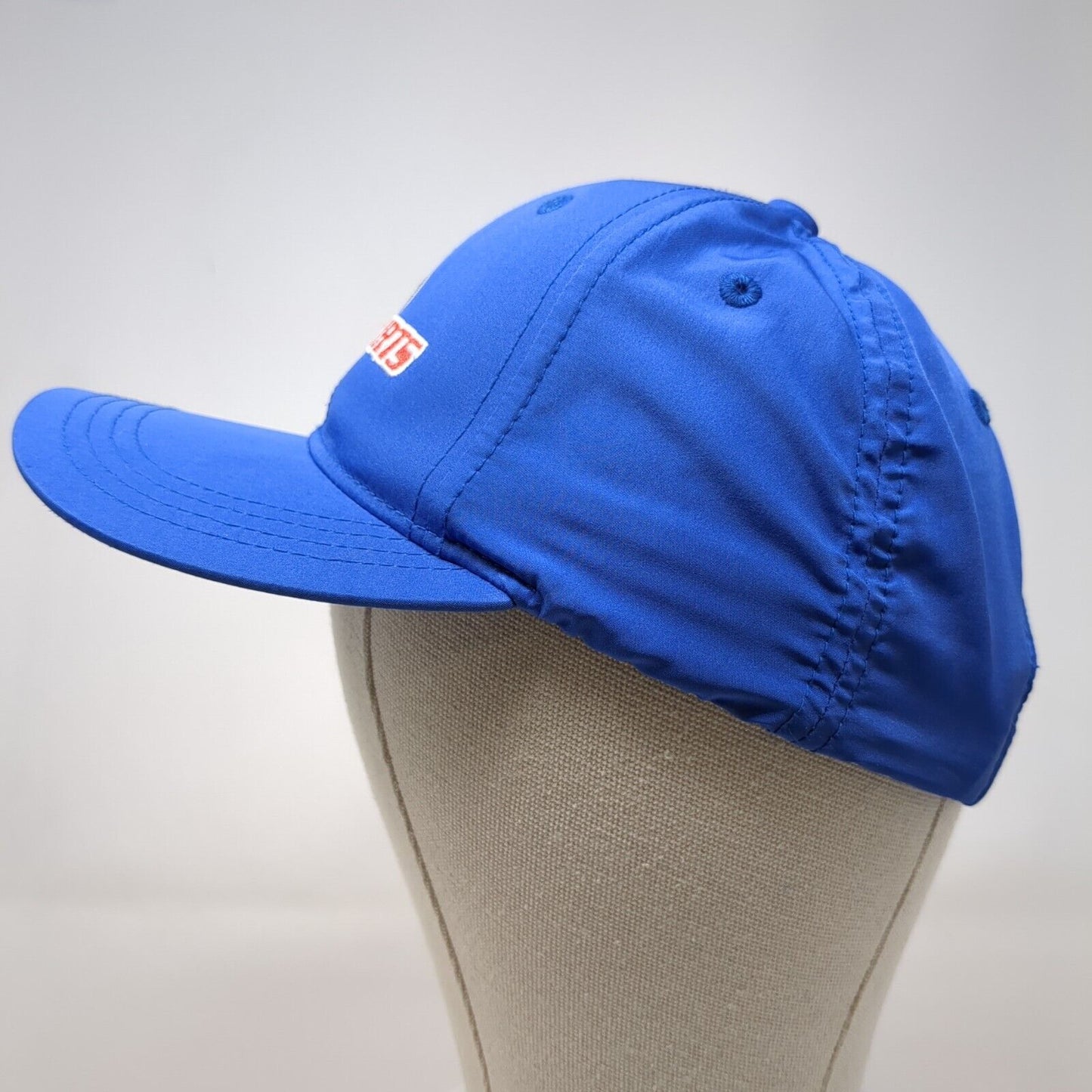 i9 Sports Strapback Hat Blue OSFA Adjustable Embroidered Vented Holes 6 Panel