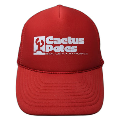 Nissin Trucker Hat Red One Size Cactus Petes Resort Casino Jackpot Nevada Rope