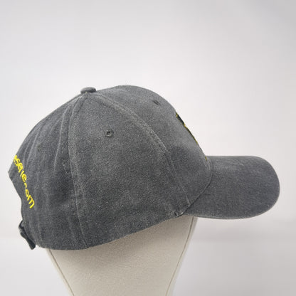 US Army Strapback Baseball Cap Gray One Size Adjustable Embroidered 6 Panel