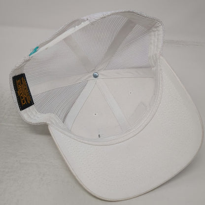 Yupoong Trucker Hat White One Size Rubrik Mountain Landscape Patch Snapback Mesh