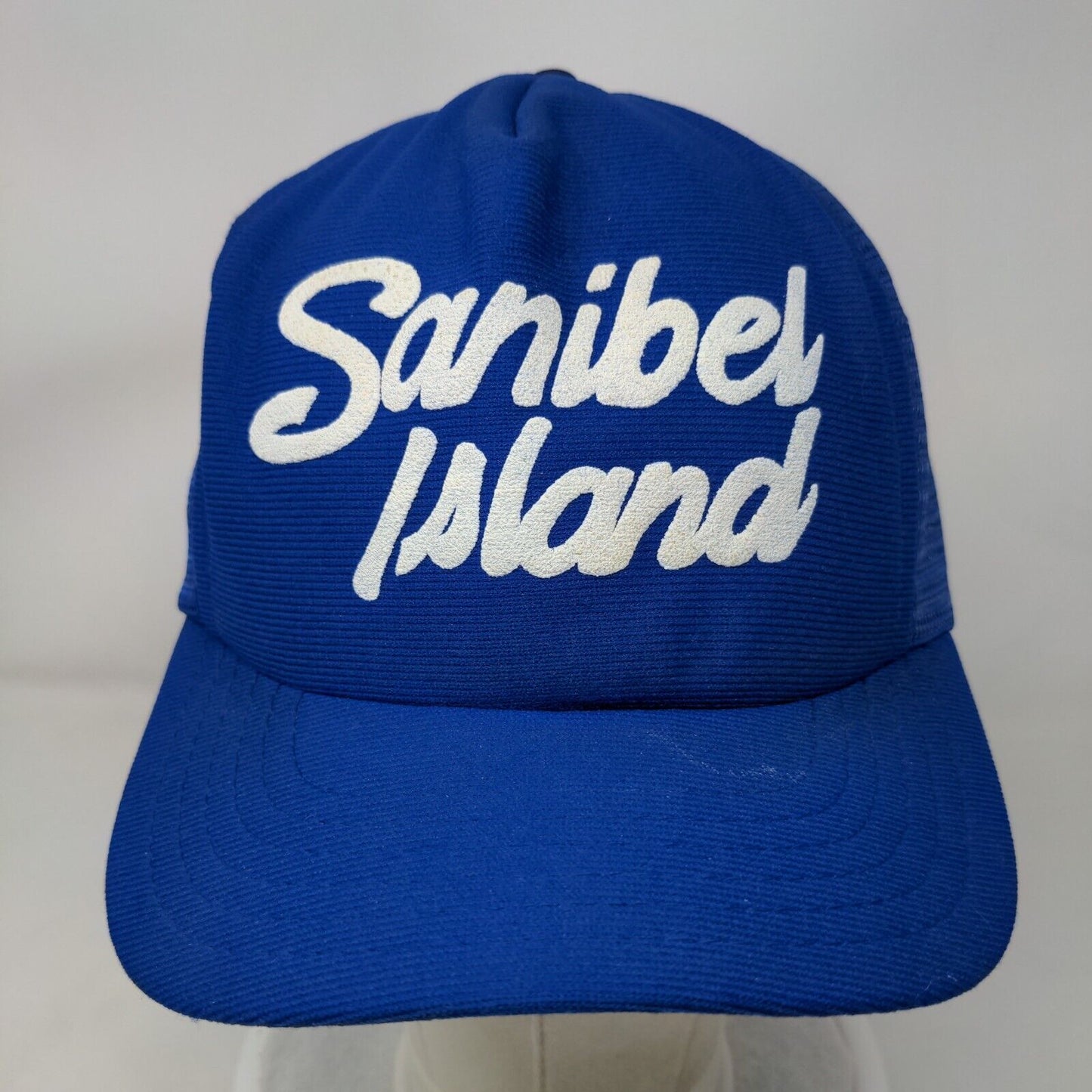 Sanibel Island Snapback Trucker Hat Blue One Size Adjustable Mesh Back 5 Panel