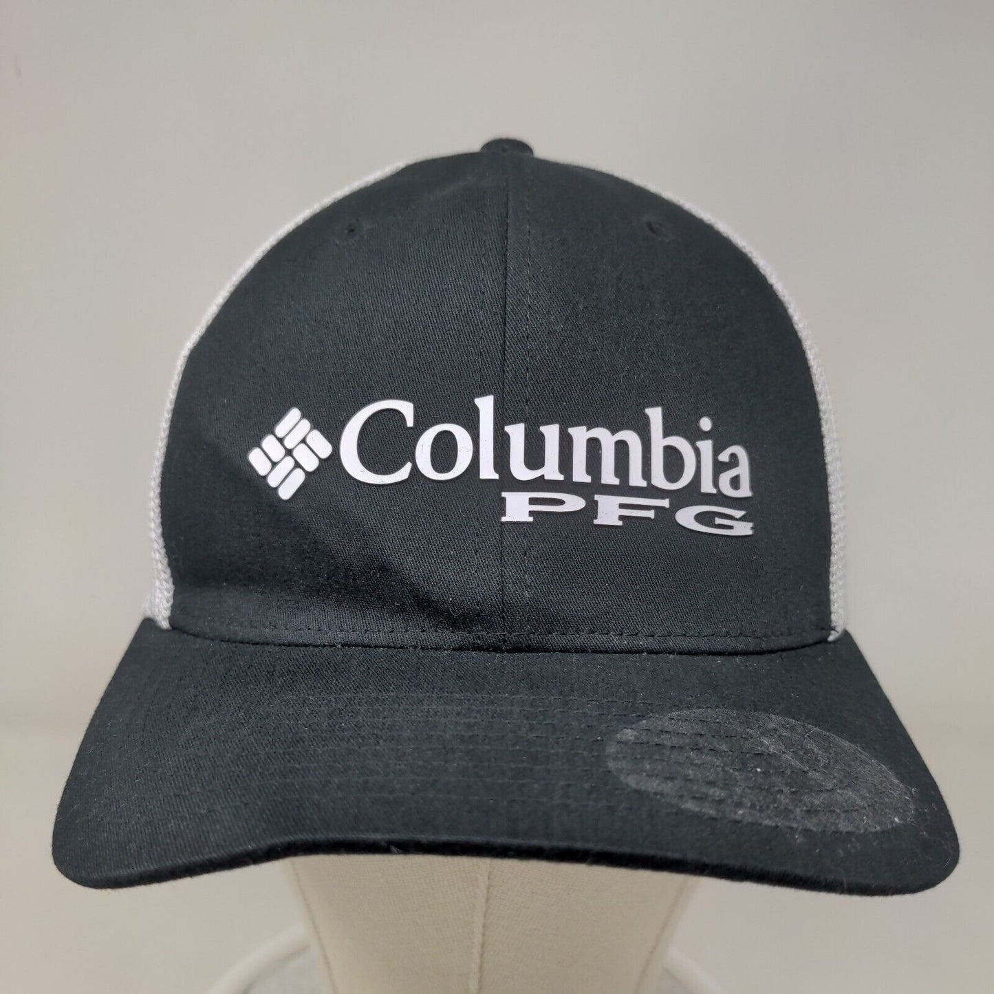 Columbia PFG Men's Fitted Hat Black Mississippi State Embroidered Logo