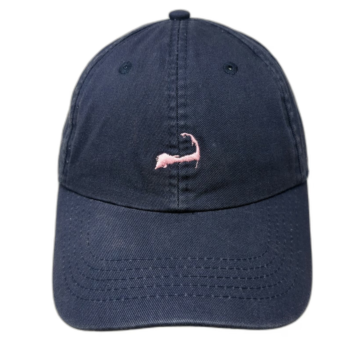 Cuffys Baseball Cap Blue Pink Womens Cape Cod Embroidered Cotton Slideback Hat