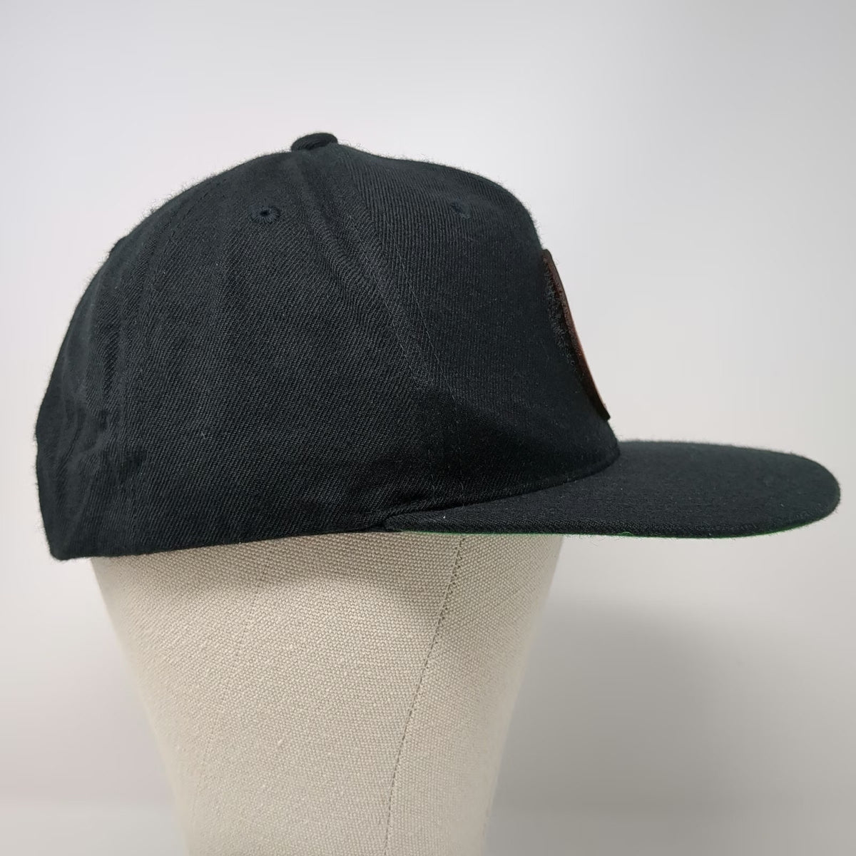 Yupoong Snapback Black One Size Hockey Night In New England Leather Patch Hat