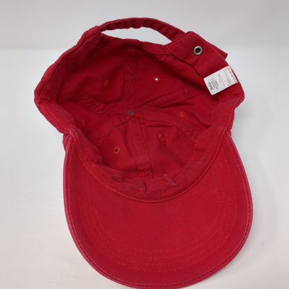 Accessories Slideback Hat Red One Size Adjustable Vented Holes 6 Panel Blank