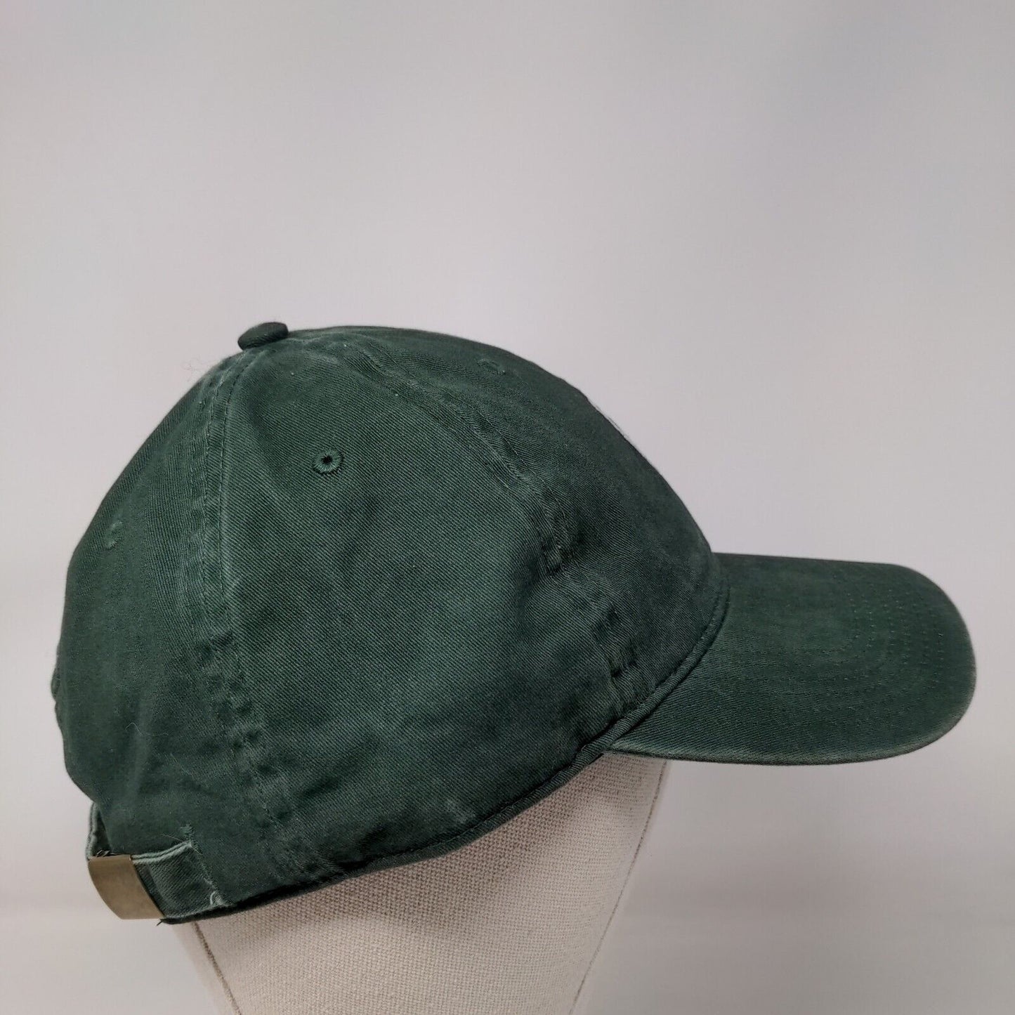 Otto Slideback Hat Green OSFM Embroidered Smiley Face Logo Emoji