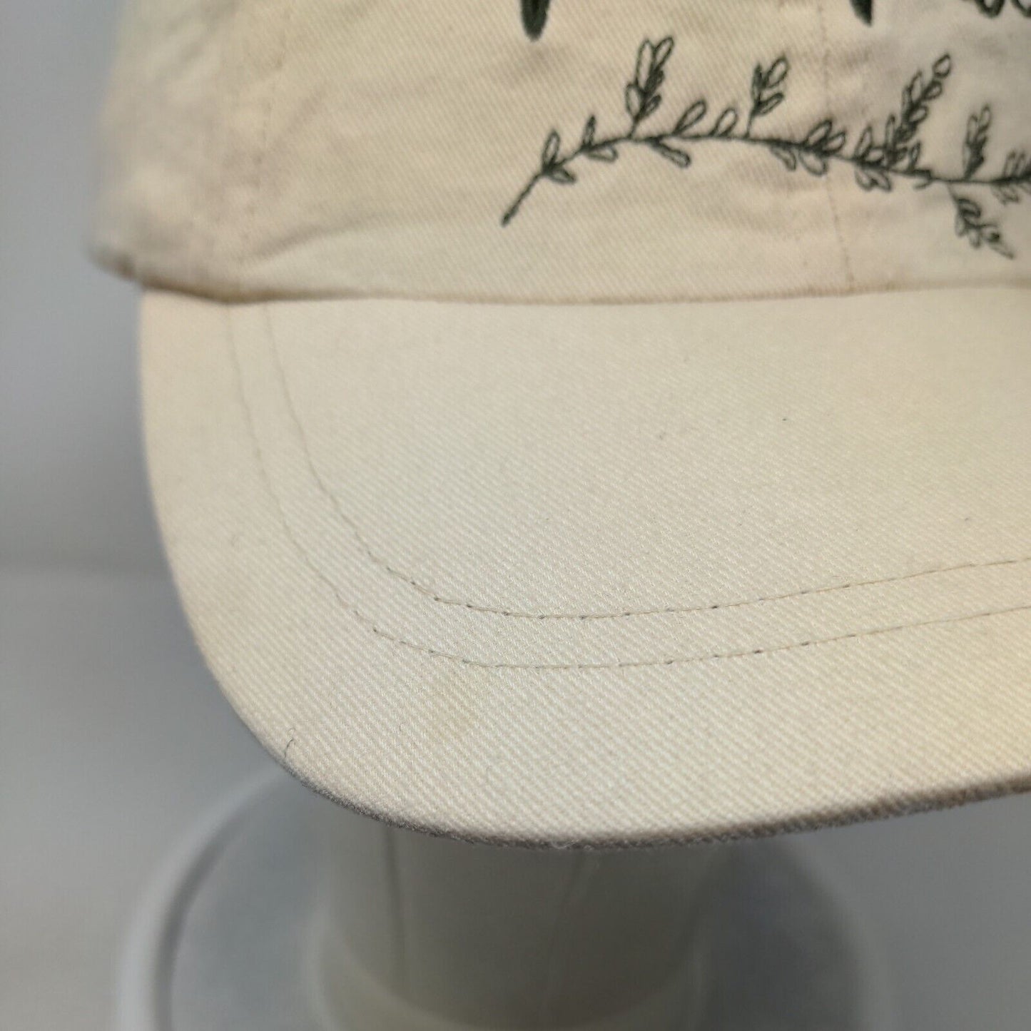 Plant Mama Strapback Hat Tan One Size Adjustable Embroidered 6 Panel Cotton