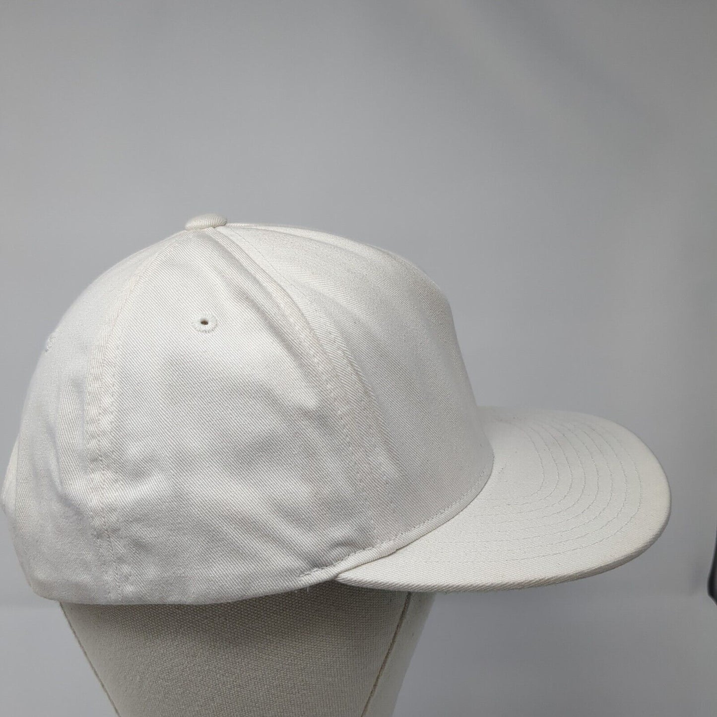 The Classics Yupoong Snapback Hat White One Size Adjustable Embroidered 6 Panel