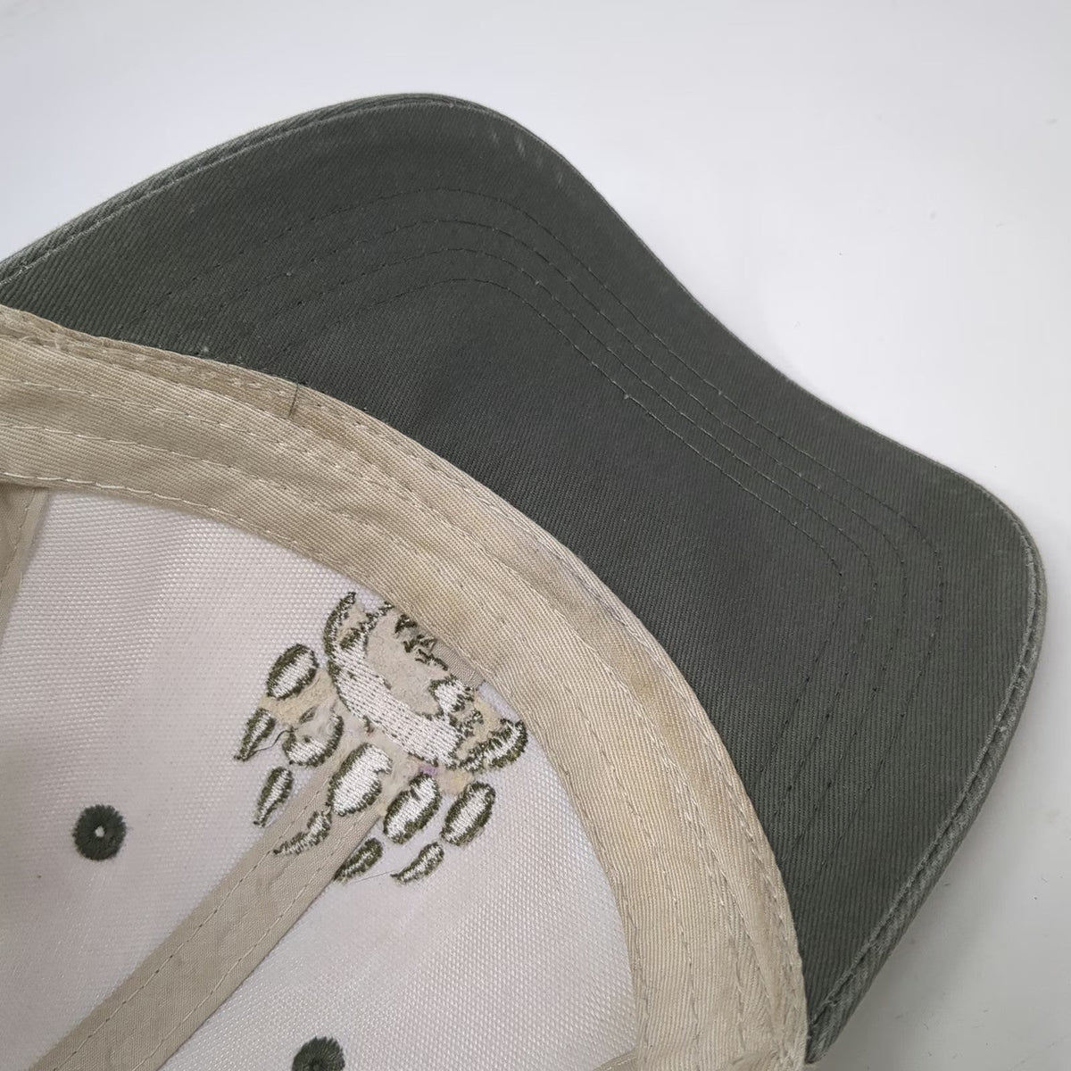 ACE USA Alaska Bear Paw Baseball Cap Hat Beige Green One Size Strapback Souvenir