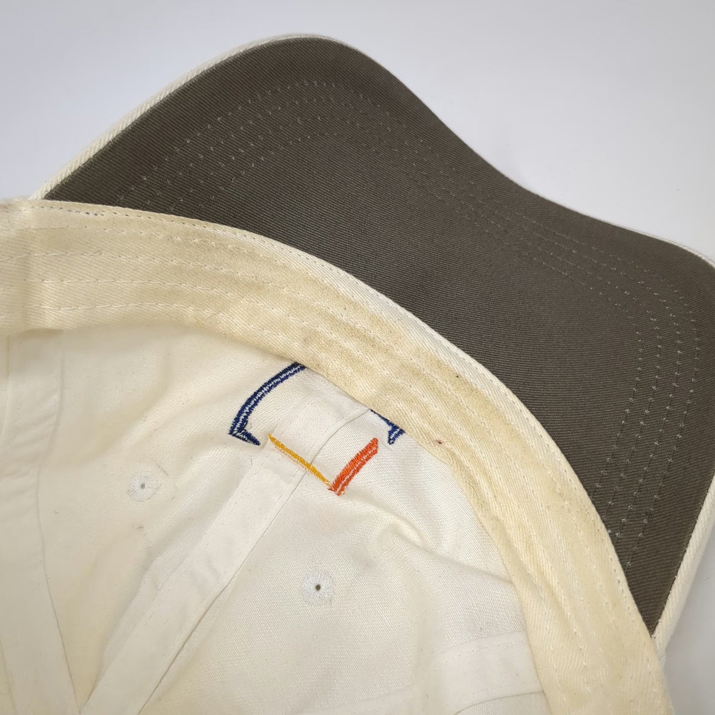 Ahead Baseball Cap White One Size First Trust Logo Strapback Hat Embroidered