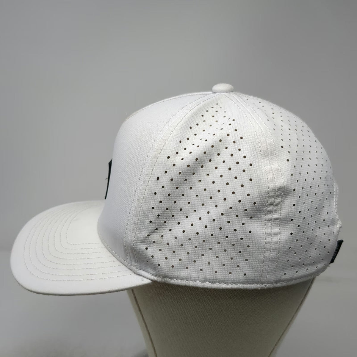 Lumio Trucker Hat White One Size Perforated Snapback Home Experience Elevated