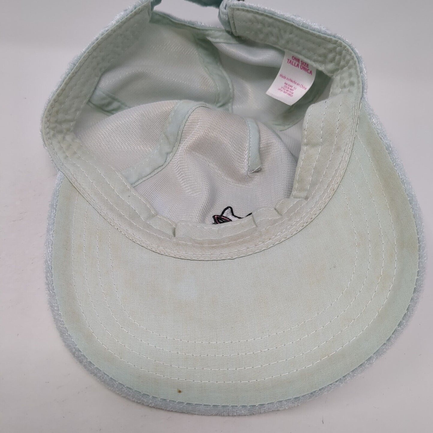 Cat Eyeglasses Slideback Hat Mint Blue One Size Adjustable Velvet