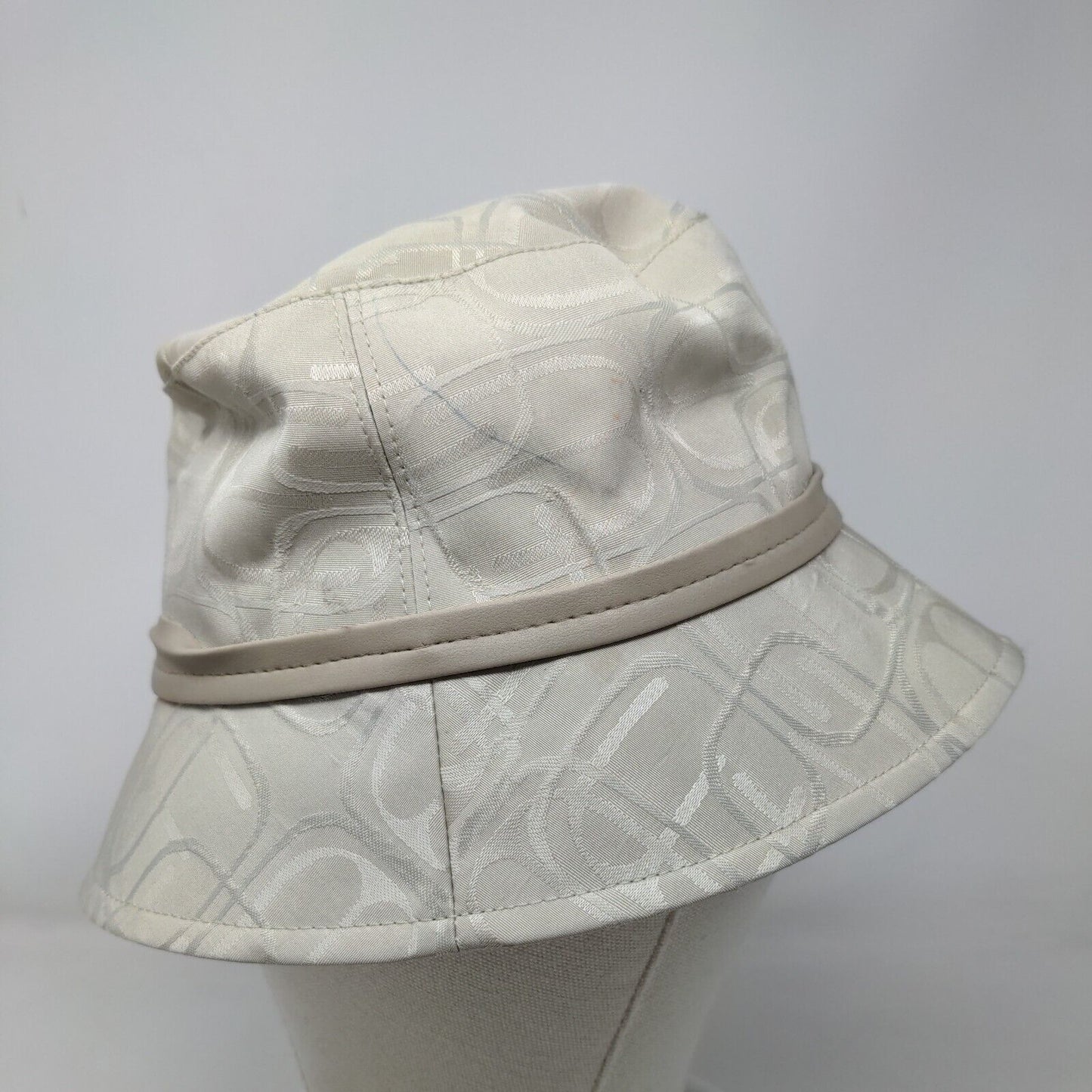 Express Monogram Bucket Hat Tan Small/Medium Lined Leather Strap