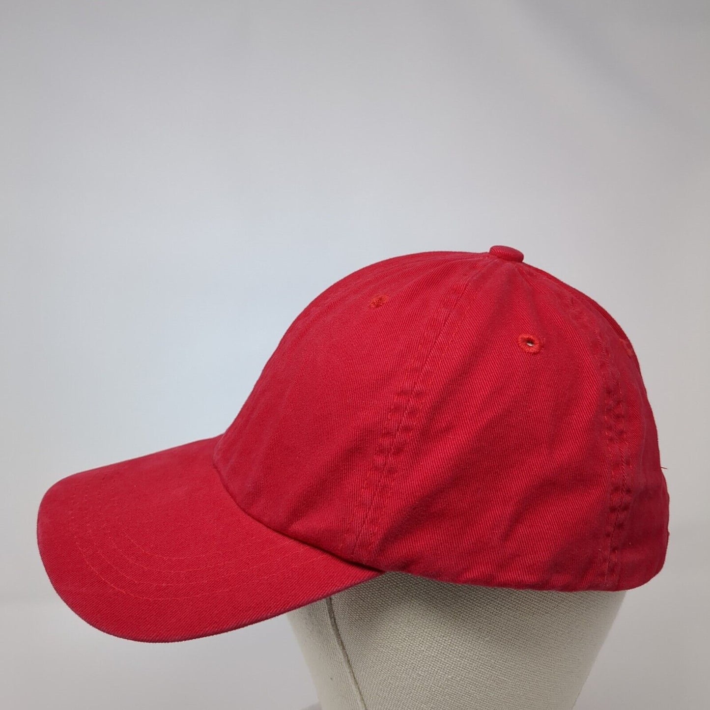 Unbranded Slideback Hat Red One Size Adjustable Blank Solid 6 Panel