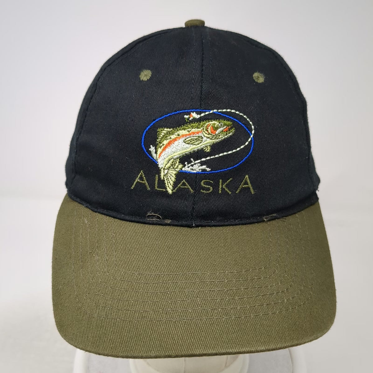 Tongass Trading Company Snapback Black OSFM Alaska Trout Fishing Two Tone Hat