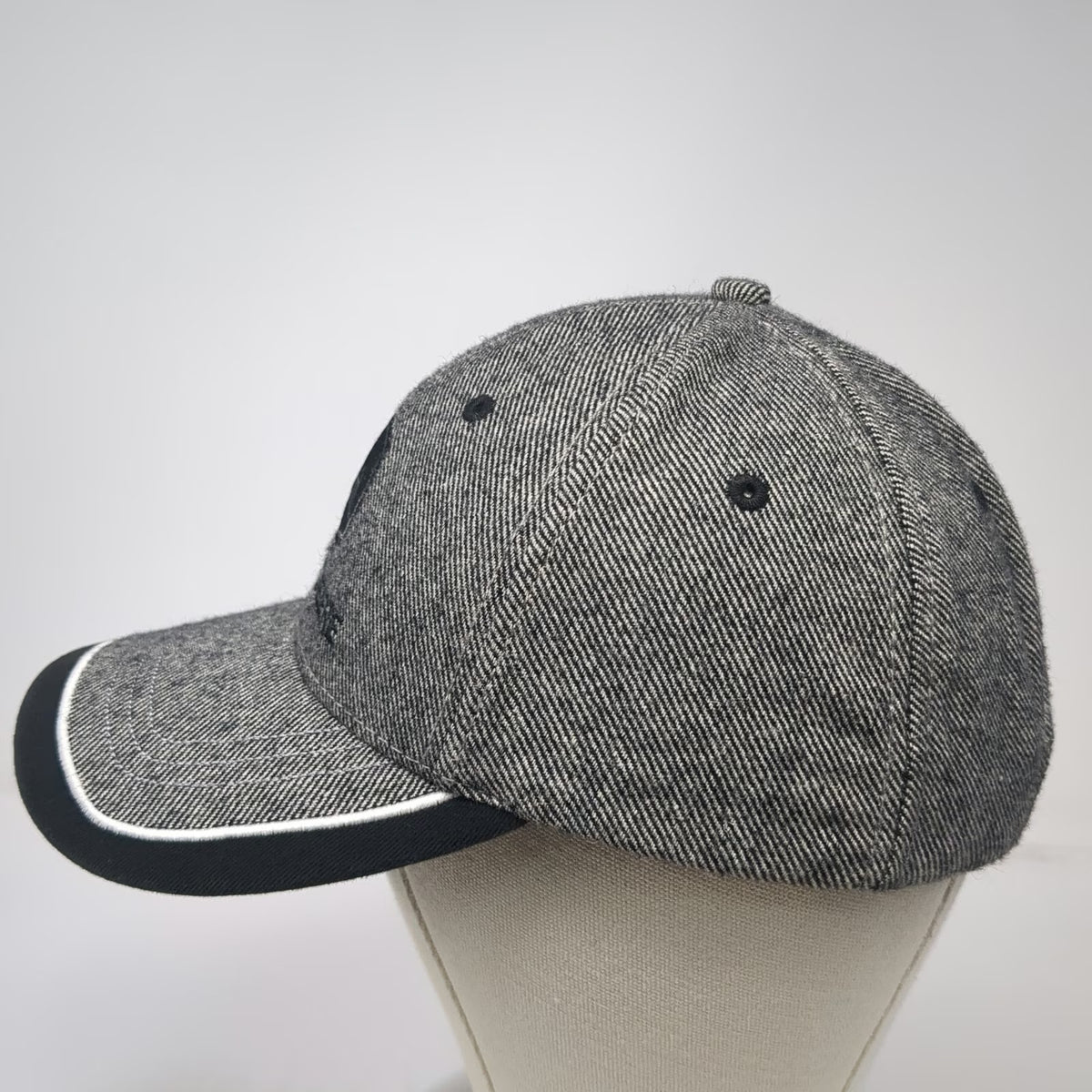 John Deere Baseball Cap Gray One Size Strapback Wool Blend Embroidered Logo Hat