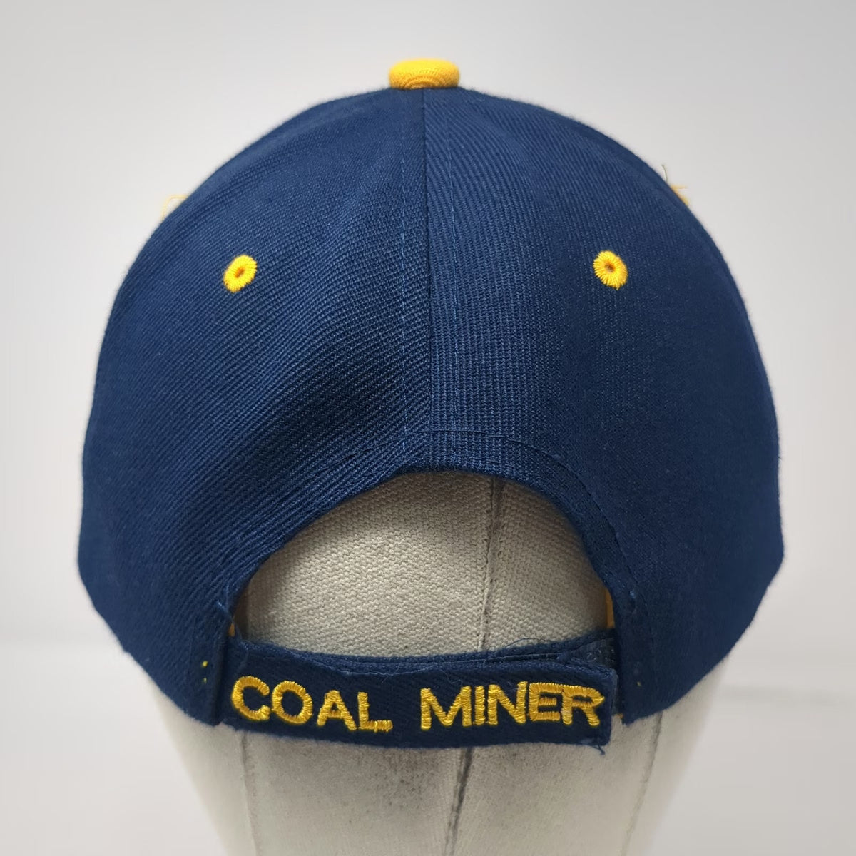 S&J Cap West Virginia Coal Miner Baseball Cap Blue Yellow One Size Hat Graphic