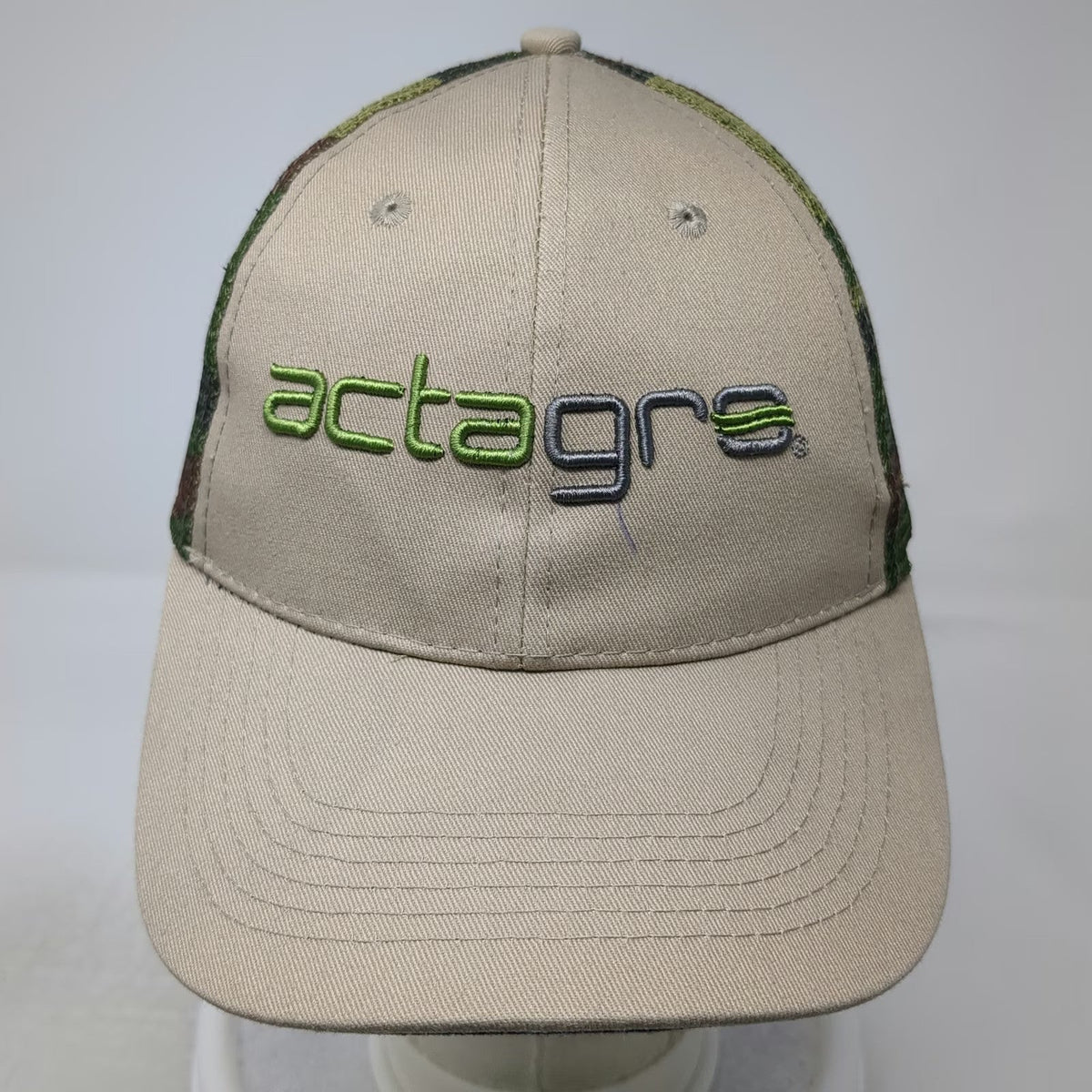Sharp Ideas Baseball Cap Beige Camo One Size Actagro Mesh Back Strapback Hat