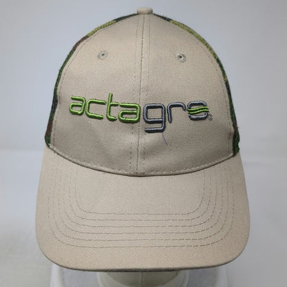 Sharp Ideas Baseball Cap Beige Camo One Size Actagro Mesh Back Strapback Hat